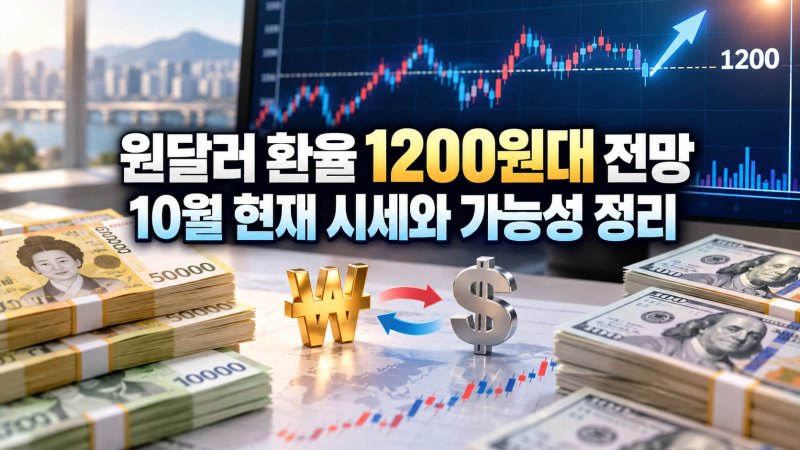 원달러 환율 1200원대 전망10월 현재 시세와 가능성 정리