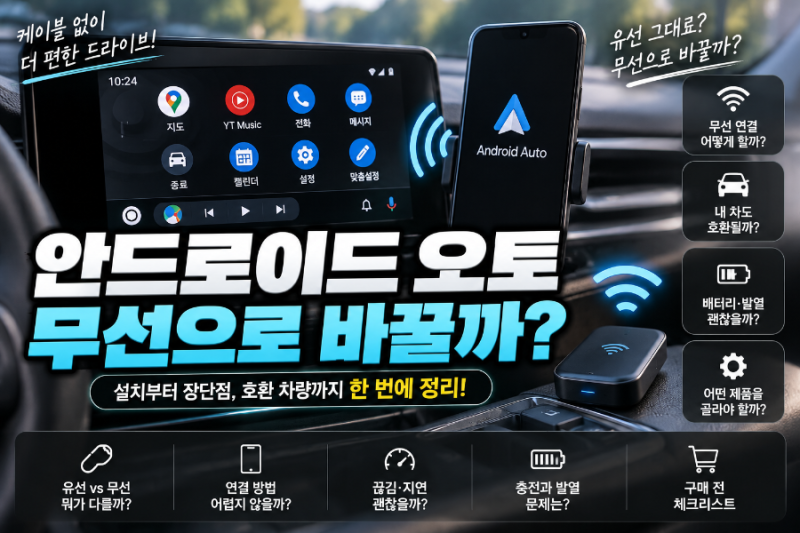 안드로이드 오토, 무선으로 바꿀까?