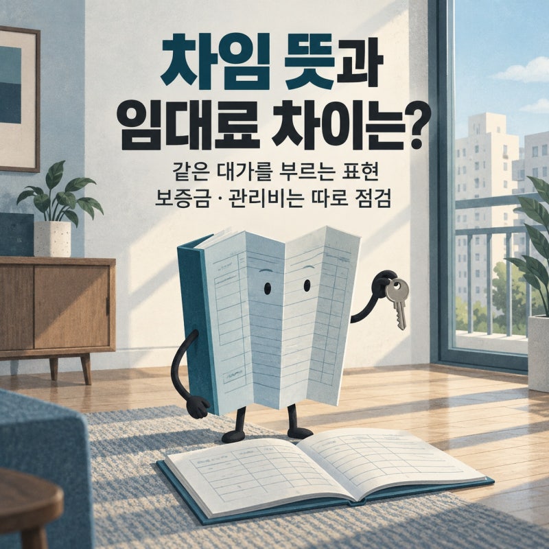 차임 뜻과 임대료 차이는?