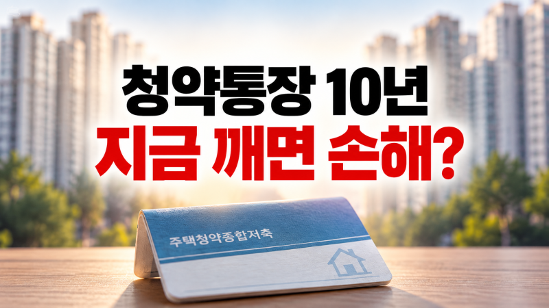 청약통장 10년 넣었는데 해지? 지금 깨면 손해일까