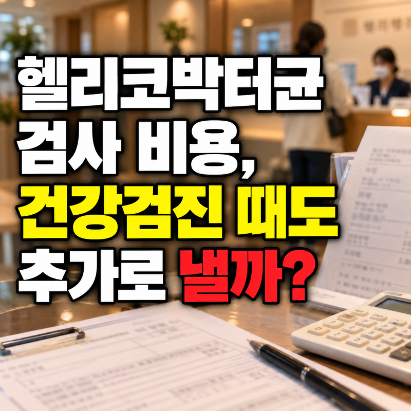 헬리코박터균 검사 비용, 건강검진 때도 추가로 낼까?