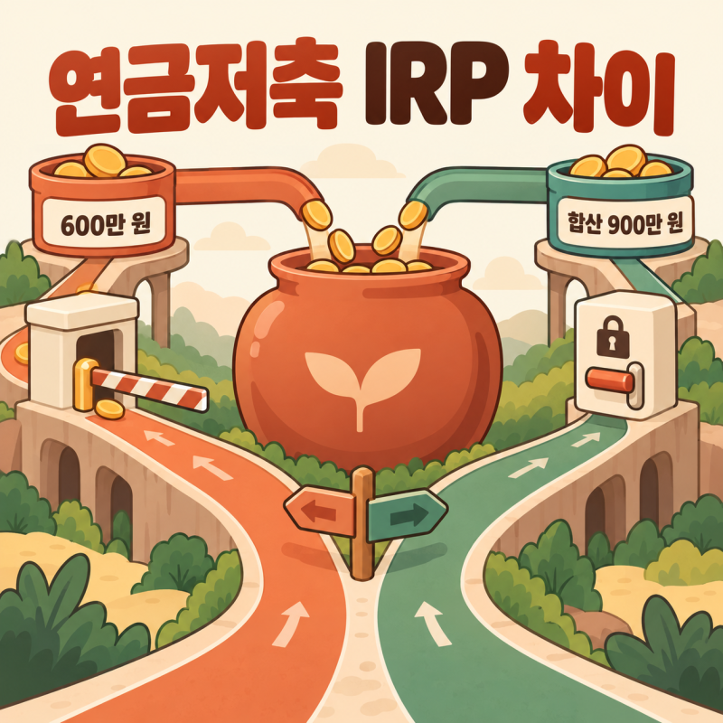 연금저축 IRP 차이, 900만 원 공제와 인출 조건 비교