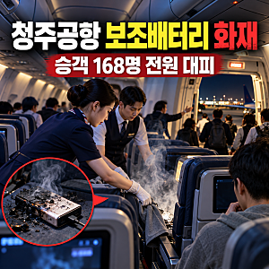 청주공항 제주항공 보조배터리 화재, 승객 168명 대피 (+기내 반입 주의사항)