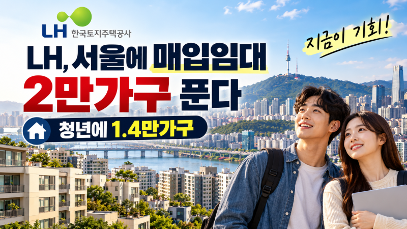 LH 서울 매입임대 2만528가구 공급｜청년 1만4558가구, 신청 조건은?