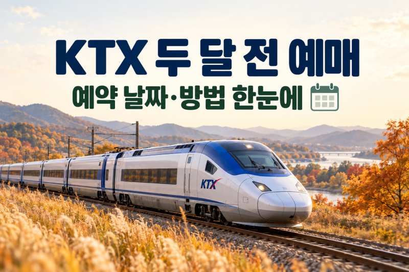 KTX 두 달 전 예매 시작｜예약 날짜 확인부터 코레일톡 이용 방법까지