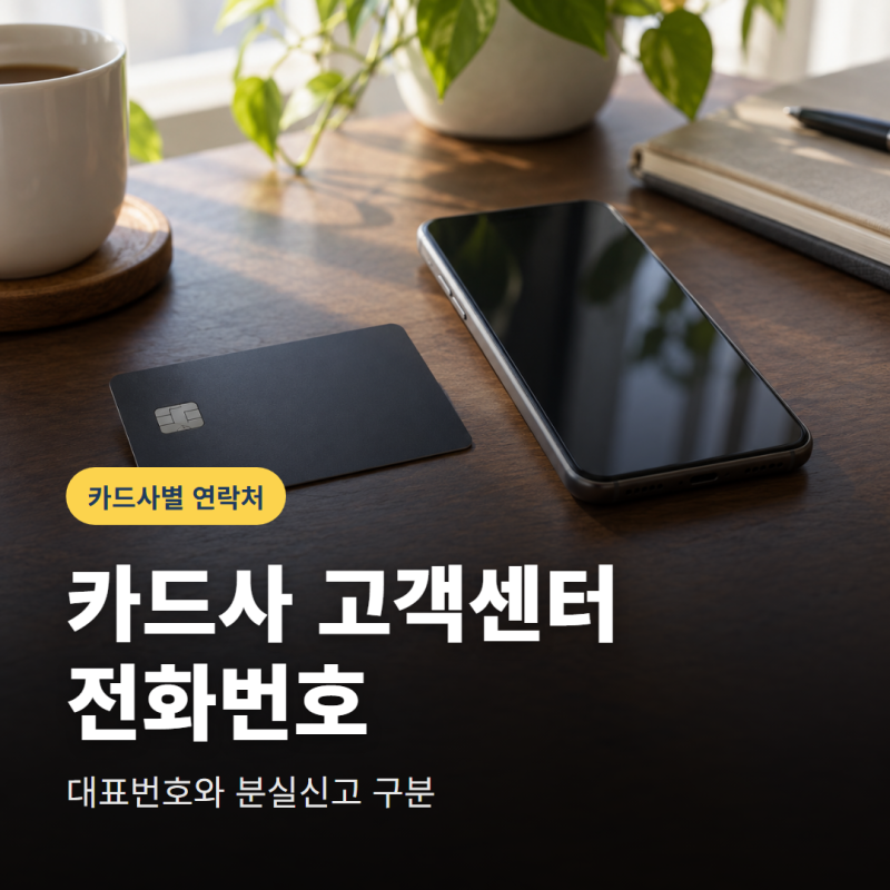 카드사 고객센터 전화번호 어디일까? 카드사별 대표번호 9곳
