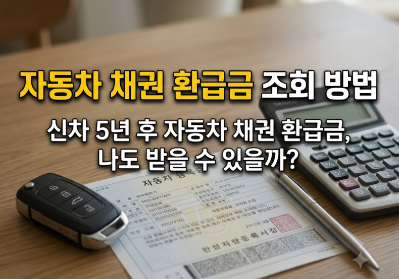 ⭐ 자동차 채권 환급금 조회 방법 총정리｜신차 5년 후 지역개발채권·도시철도채권 미상환 ....