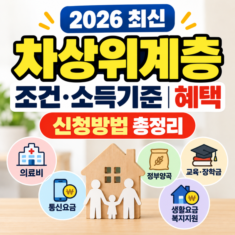 2026 차상위계층 조건·소득기준｜혜택·신청방법 총정리