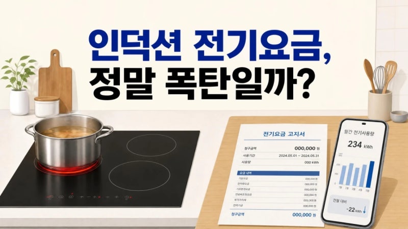 인덕션 전기요금 폭탄, 정말 인덕션 때문일까? 먼저 월 사용량을 보세요