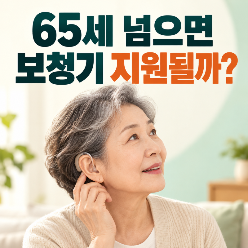 65세 보청기 지원금 131만원? 장애등록 안 했으면 못 받을까