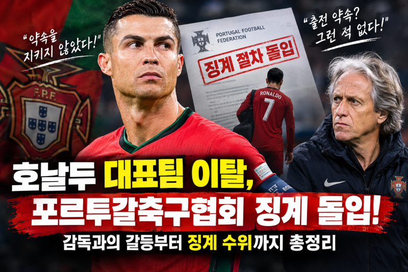호날두 대표팀 이탈, 포르투갈축구협회 징계 돌입! 감독과의 갈등부터 징계 수위까지 총정리