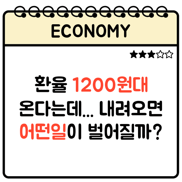 환율 1200원대 온다는데... 내려오면 어떤일이 벌어질까?