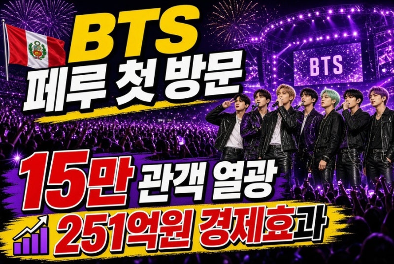 “BTS가 페루를 뒤집어놨다?!” 첫 방문에 15만 관객 열광 경제효과만 무려 251억 원…전 세계....
