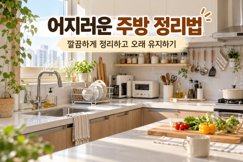 치워도 어지러운 주방? 깔끔하게 정리하고 유지하는 주방 정리법 7가지