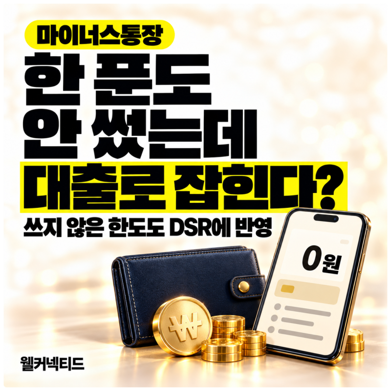 마이너스통장 이자 계산·한도, 안 써도 DSR에 잡힐까?