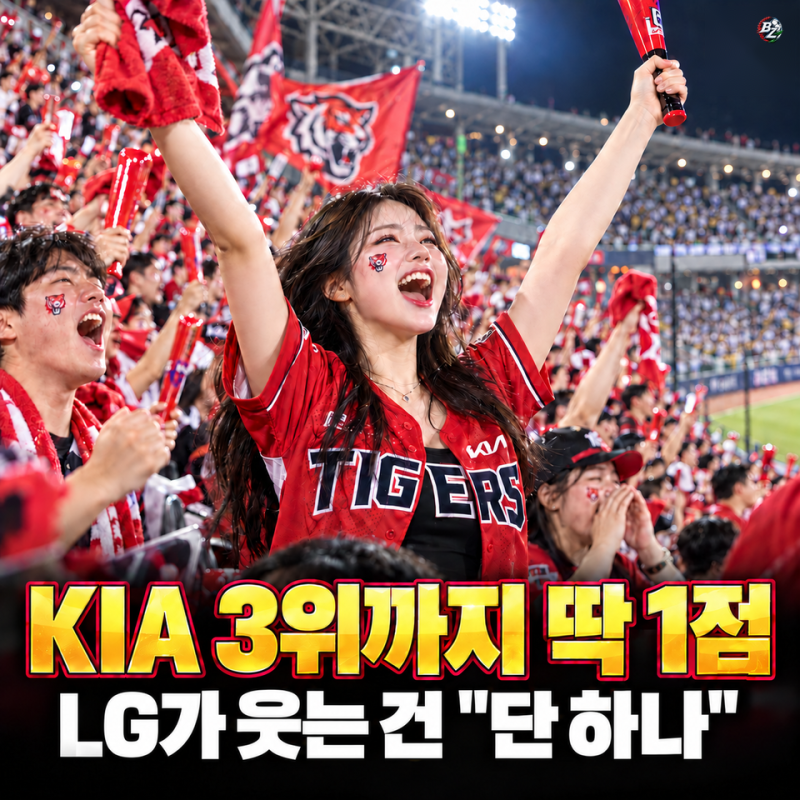 KIA 3위 확정까지 딱 1점… LG가 오늘 롯데만 바라봐야 하는 이유