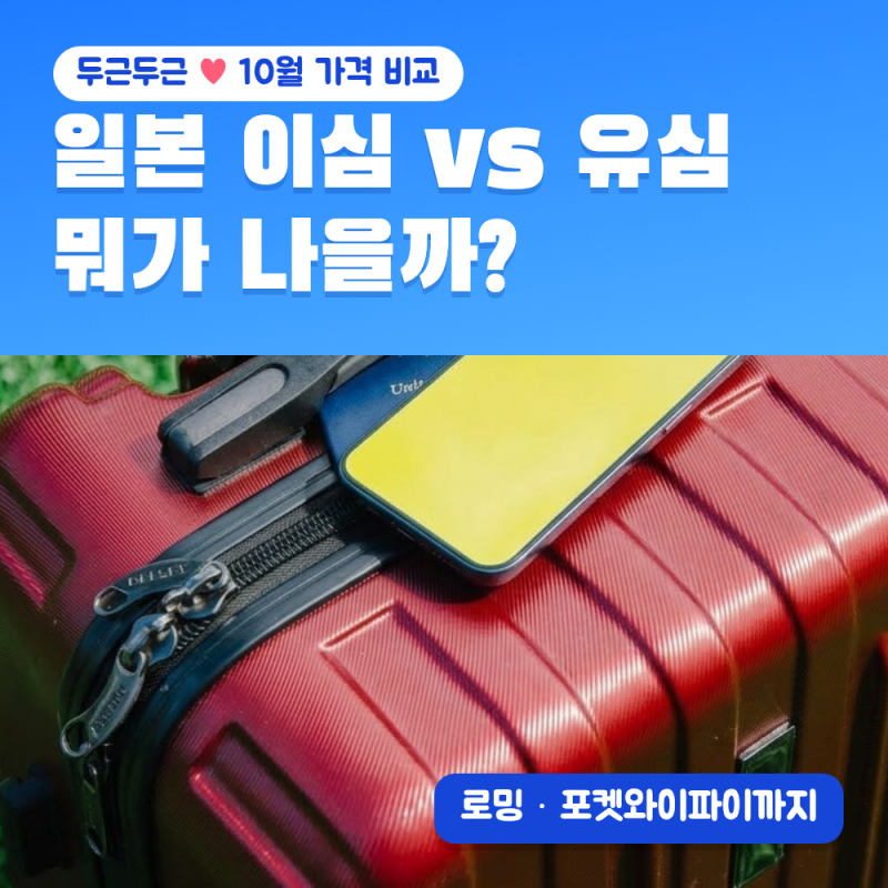 일본 이심 유심 차이, 로밍·포켓와이파이까지 4가지 비교 추천