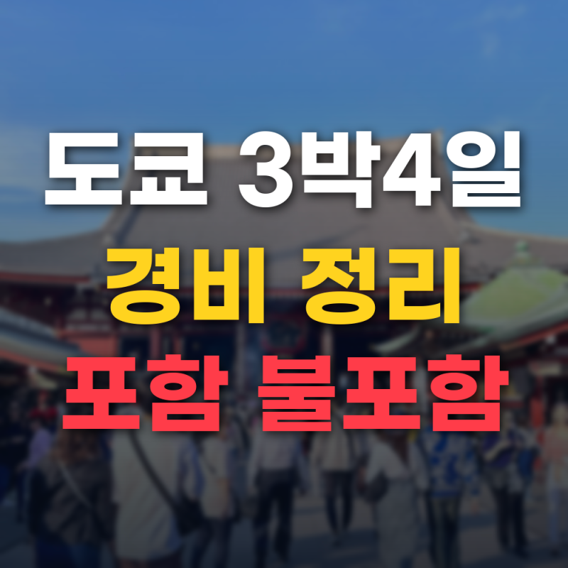 도쿄 3박4일 경비 정리, 패키지 포함 불포함 여행코스 하코네 아사쿠사