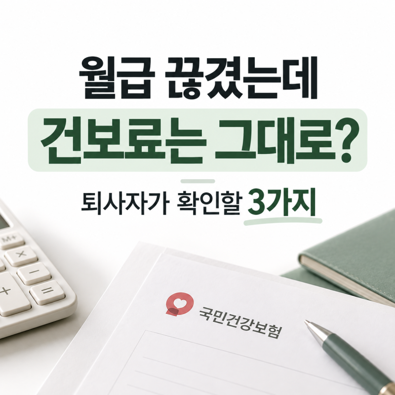 퇴사하면 건강보험료는 누가 낼까? 지역가입자 전환부터 절약 방법까지