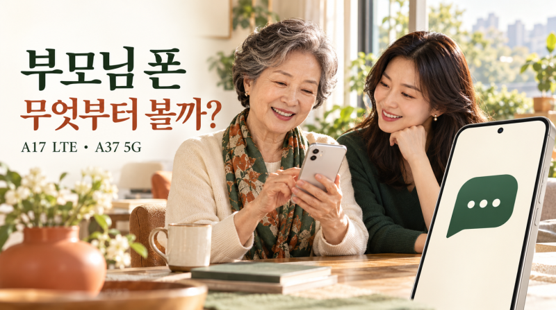 갤럭시 A17 LTE·A37 5G, 부모님이 편한 효도폰은 어떻게 고를까?