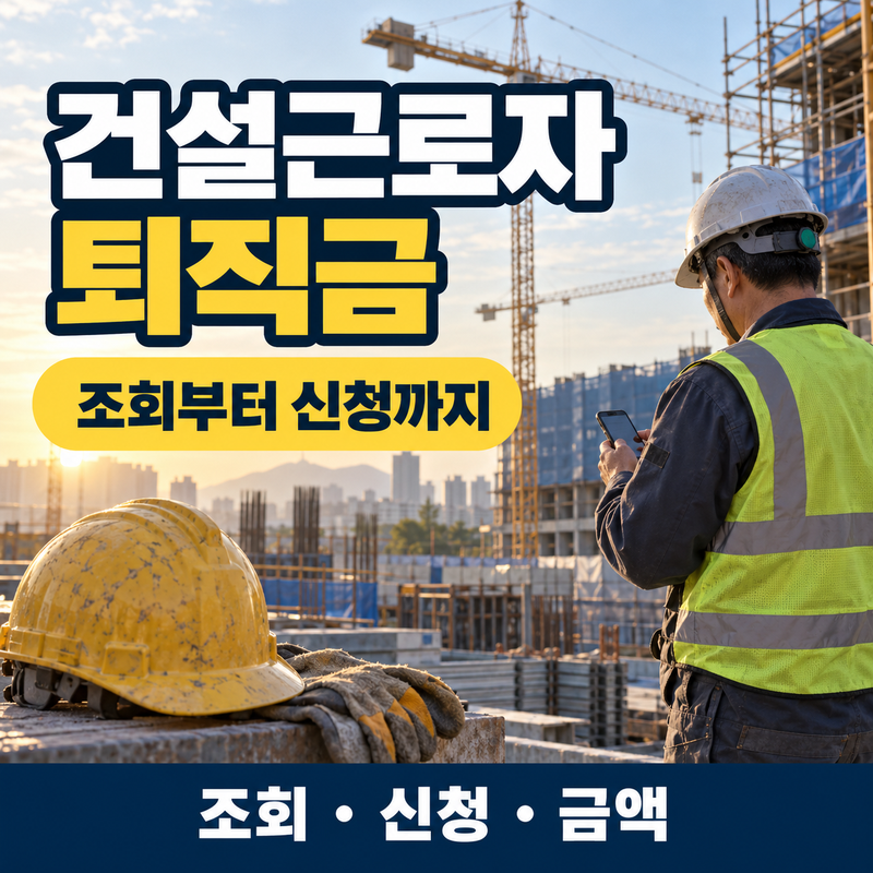 건설근로자 퇴직금 조회｜신청 조건과 금액, 구비서류 한눈에