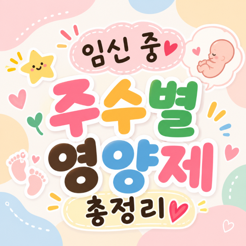 임신 주수별 영양제 정리, 초기 중기 후기 복용 시기와 27주차 실제 복용 5가지