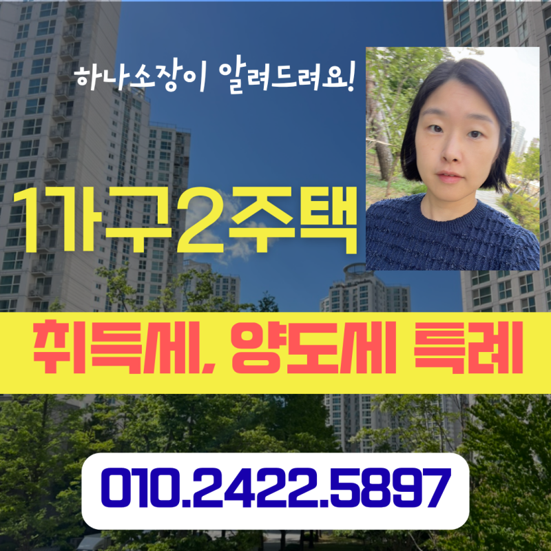 [부동산세금] 취득세 양도세 일시적 1가구 2주택 특례 놓치지 마세요