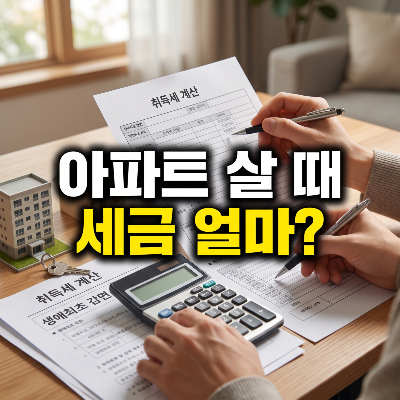 아파트 살 때 세금 얼마? 취득세 계산 공식과 생애최초 감면 요건