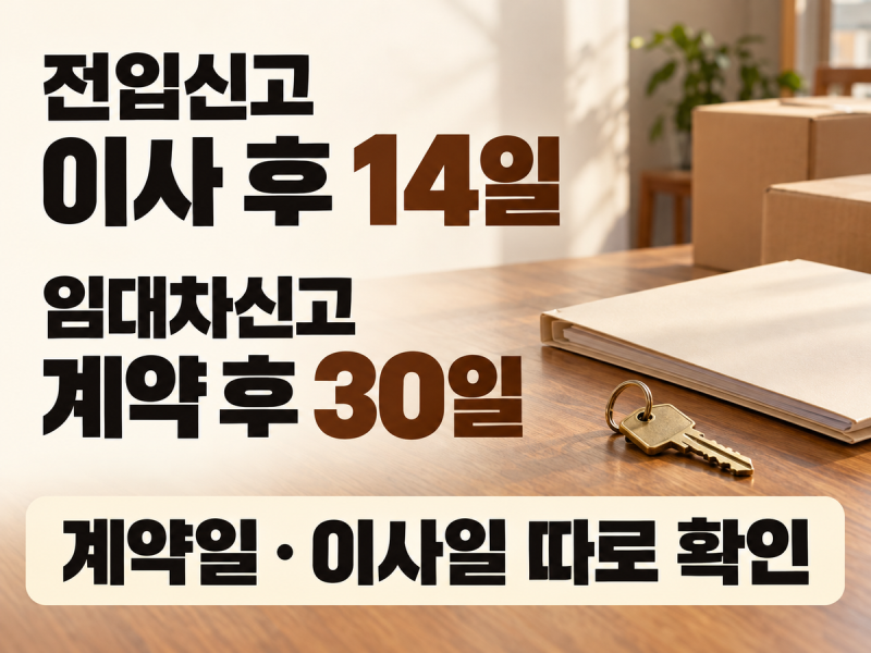 이사 후 전입신고만 하면 끝일까?ㅣ확정일자·임대차신고 차이와 14일·30일