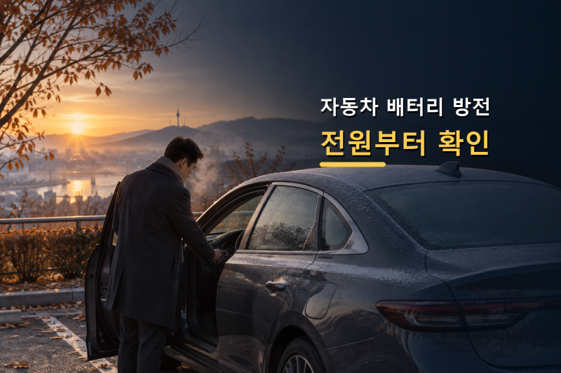 자동차 배터리 방전 예방, ACC·상시전원·장기주차 순서로 보세요