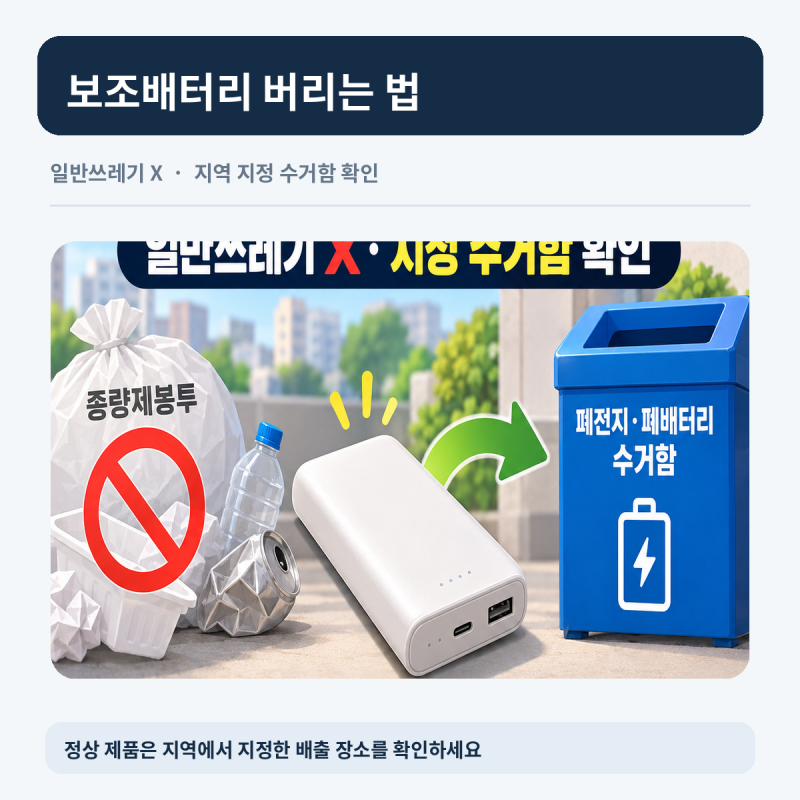 보조배터리 버리는 법, 폐건전지 수거함에 버리기 전 확인할 점