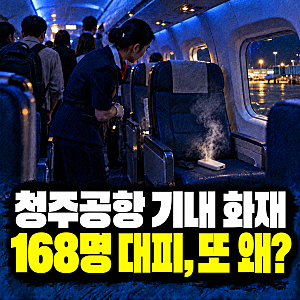 청주공항 제주항공 보조배터리 화재…기내서 불, 승객 168명 전원 대피