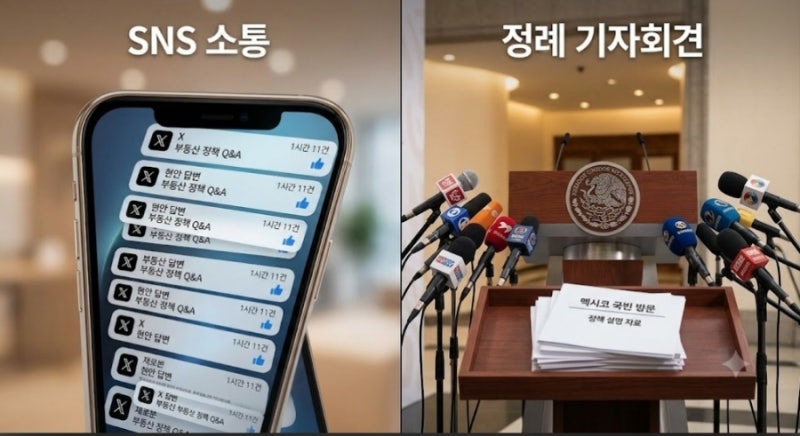 이재명 대통령, 하루 11건 SNS 올린 이유…멕시코 대통령에게 배운 ‘직접 소통’의 힘