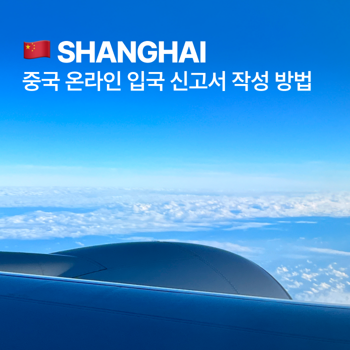 상하이 여행 전 필수 준비! 중국 온라인 입국신고서 작성 방법 총정리