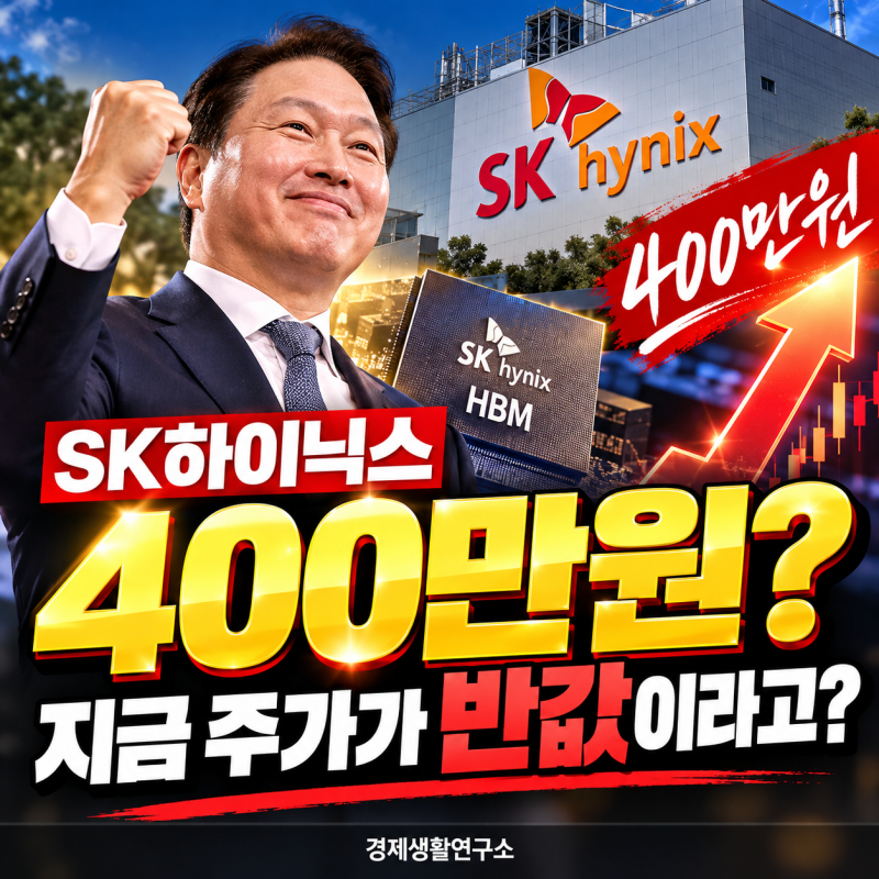 SK하이닉스 400만원 간다고? 지금 주가가 반값이라는 증권사