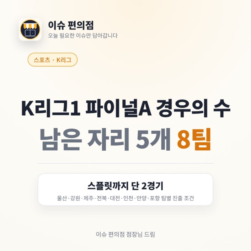 K리그1 파이널A 경우의 수 | 디펜딩 챔피언 전북, 또 파이널B 가나