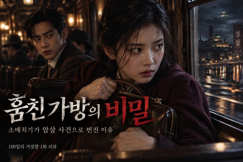 100일의 거짓말 1화 리뷰, 김유정의 소매치기가 암살 사건으로 번진 이유