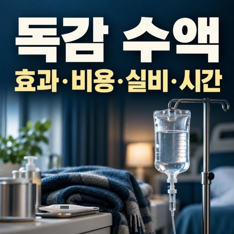 A형 독감 수액 효과·비용·실비·시간 대한 궁금증
