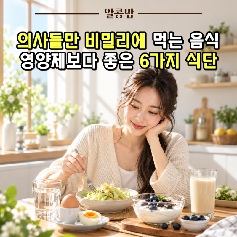 “영양제값 30만원 아꼈습니다..” 의사들이 비밀리에 챙겨 먹는 아침 식단 6가지