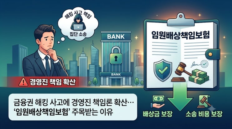 [보험정보] 금융권 해킹 사고에 경영진 책임론… '임원배상책임보험' 주목받는 이유