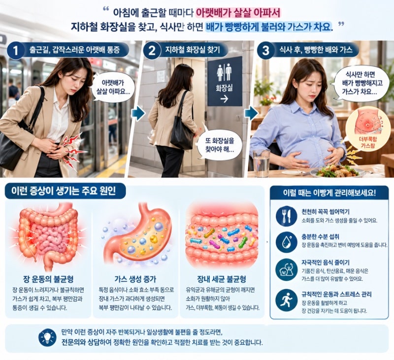 화장실 자주 가고 복통 반복될 때, 과민성 대장증후군 증상 저포드맵 식단 팩트