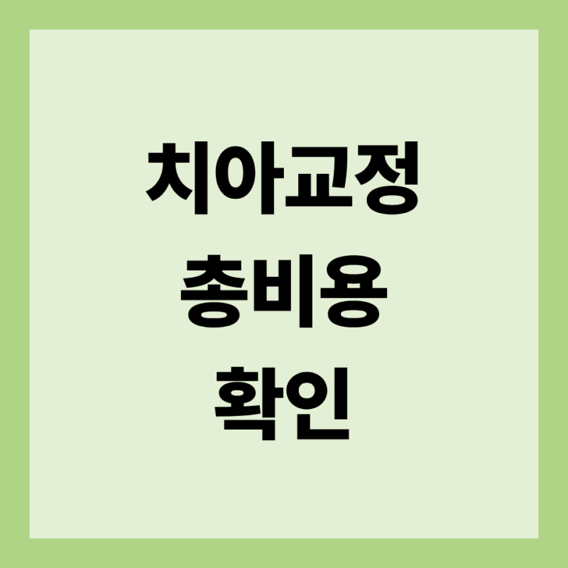 치아교정 비용 비교, 월 진료비와 유지장치까지 총액 확인