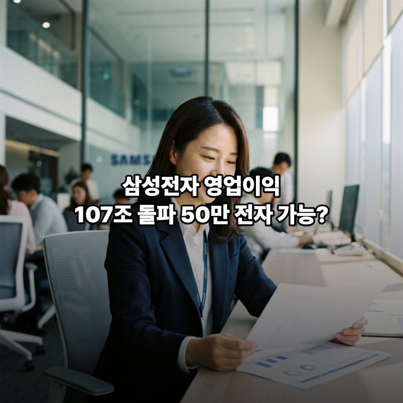 2026 삼성전자 주가 영업이익 107조 돌파 50만 전자 가능?