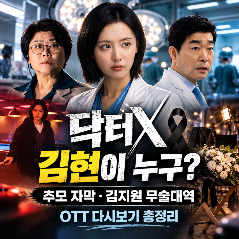 닥터X 김현이 누구? 추모 자막과 김지원 무술대역, OTT 다시보기 총정리