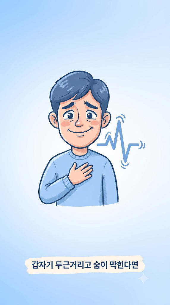 가슴이 갑자기 두근거리고 숨이 막히면 공황장애일까요?