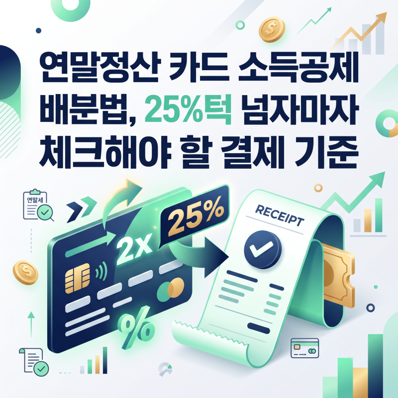 현금영수증 소득공제율 vs 신용카드 비교: 연말정산 환급금 2배 높이는 결제 전략