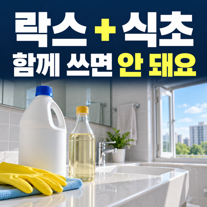 락스와 식초, 같이 써도 될까? 욕실 청소 전 확인할 안전 기준