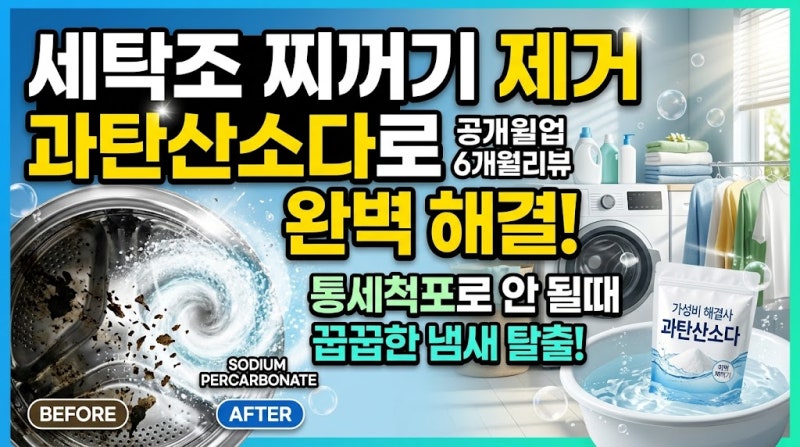 세탁조 찌꺼기 제거 과탄산소다로 해결한 6개월 솔직후기