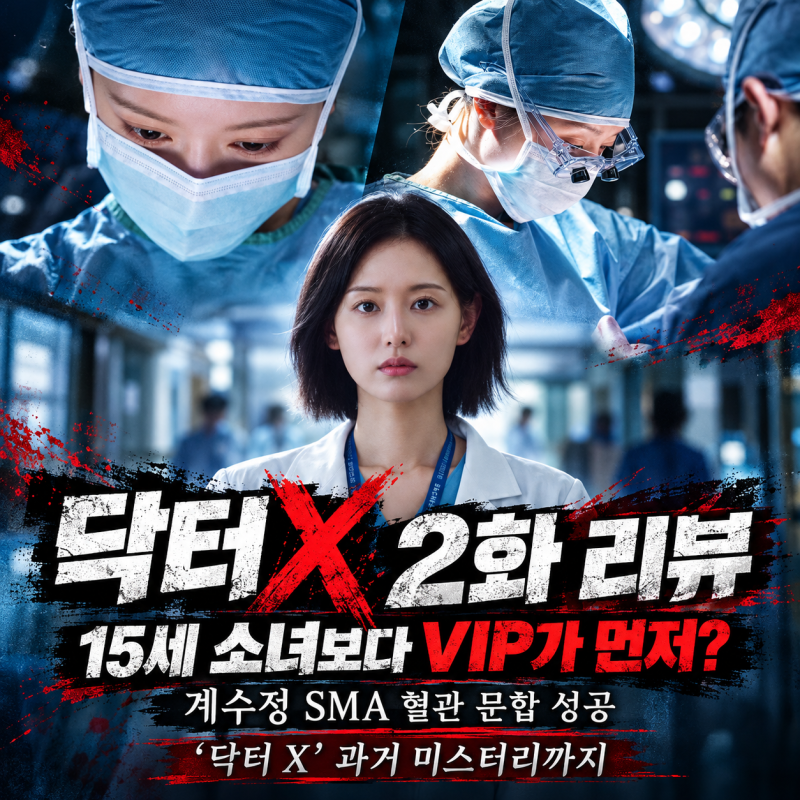 닥터X 2화 리뷰｜15세 소녀보다 VIP가 먼저? 계수정 SMA 혈관 문합 성공→‘닥터 X’ 과거 미스....