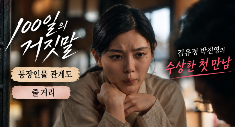 100일의 거짓말 등장인물 관계와 1회 줄거리, 김유정 박진영의 수상한 첫 만남